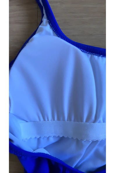 Zi Mavi Çok Dar Kalıp Girl Power Baskılı Mayo - Resim 8