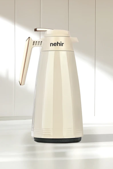 Nehir Nihal Termos 1,5 Litre Krem Rose - Resim 3