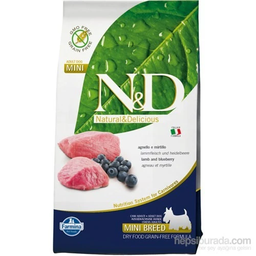 Nd Tahılsız Kuzulu Yetişkin Mini Köpek Maması 7 Kg ürün görseli 1