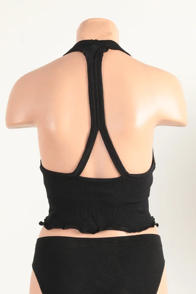 DoReMi Kaplı Sırt Detaylı Crop Atlet - Resim 3
