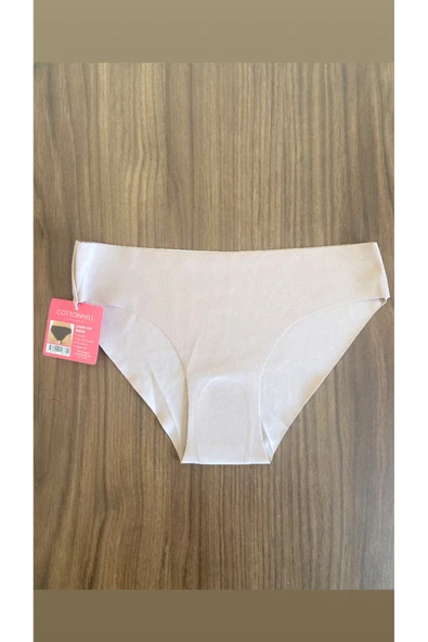 Zi 3 ADET 1 PAKET Kahve Klasik Basic Lazer Kesim Bikini Külot - Resim 3