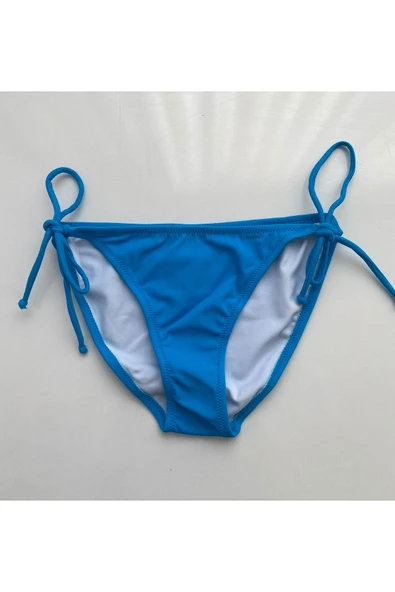 Zi Mavi Kenarları Ince Ipli Bağcıklı Bikini Altı - Resim 5