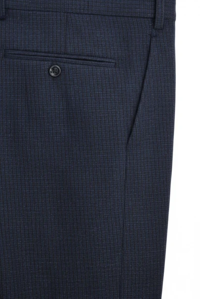 Erkek Regular Fit Çizgili  Kumaş Pantolon Likra Kumaş BGL-ST05036 - Resim 6