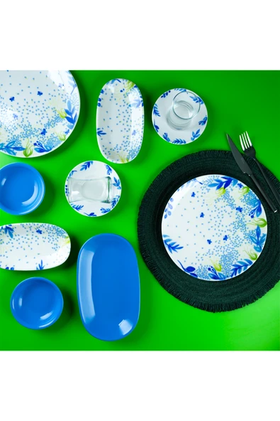 Aryıldız Blue Mimosa 19 Parça 4 Kişilik Kahvaltı Takımı - Resim 2