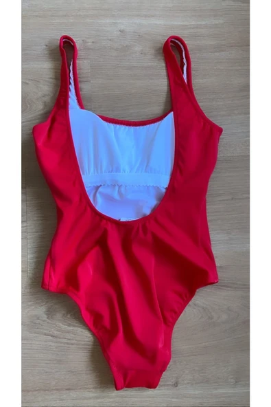 Zi Kırmı Çok Dar Kalıp Girl Power Baskılı Mayo - Resim 5