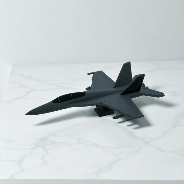 F-18 Jet Uçak Maketi – 3D Baskı Savaş Uçağı Figürü (20 cm) ürün görseli