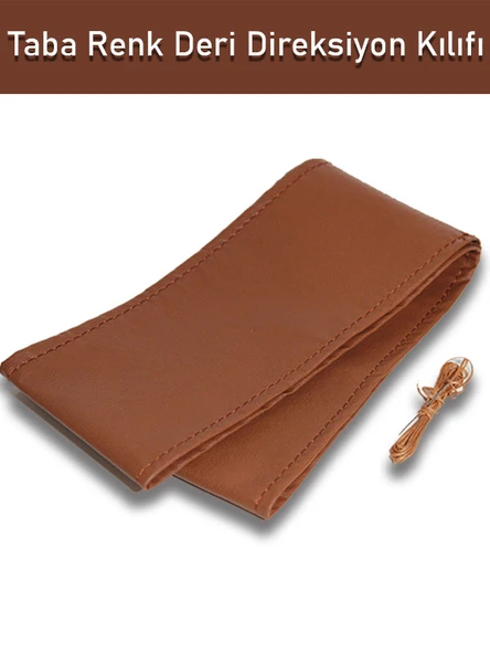 Volvo C70 ÖZEL süper deri Direksiyon Kılıfı, Dikmeli Taba Spor Dikiş - Resim 2