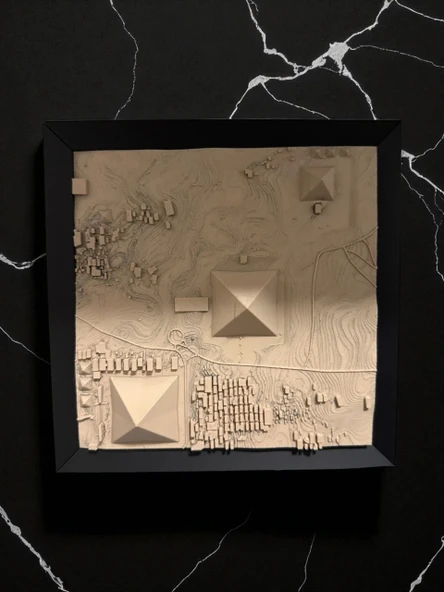 Giza Piramitleri Topografik Duvar Tablosu ürün görseli