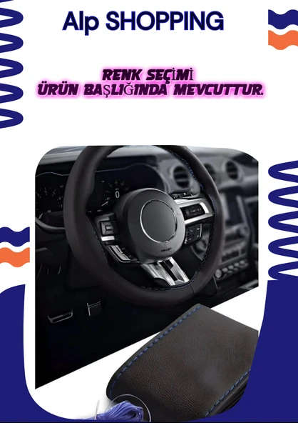 Volvo C70 ÖZEL süper deri Direksiyon Kılıfı, Dikmeli Bej Renk Spor Dikiş - Resim 3