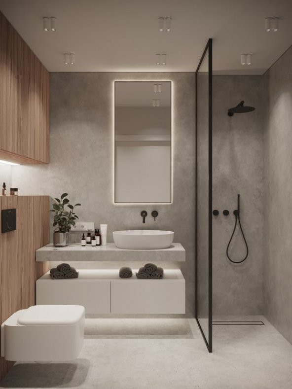 70x110 cm Ledli Ayna Dresuar Hol Koridor Duvar Salon Banyo Wc Ofis Çocuk Yatak Odası Boy