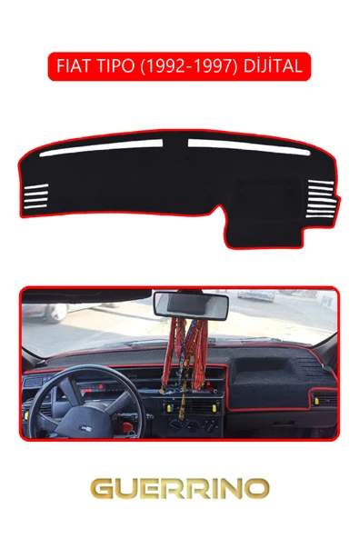 FIAT TIPO 1992-1997 Modellerine Uygun DijitalTORDİDO KORUMA KILIFI KIRMIZI KENAR ürün görseli 1