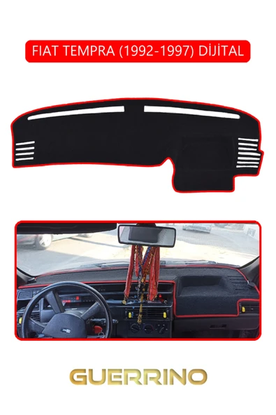 FIAT TEMPRA 1992-1997 Modellerine Uygun DijitalTORDİDO KORUMA KILIFI KIRMIZI KENAR ürün görseli