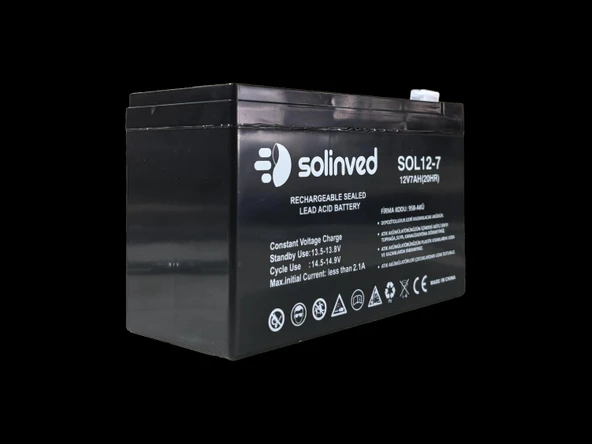 12V 7AH Ups Ve Alarm Aküsü - Resim 2