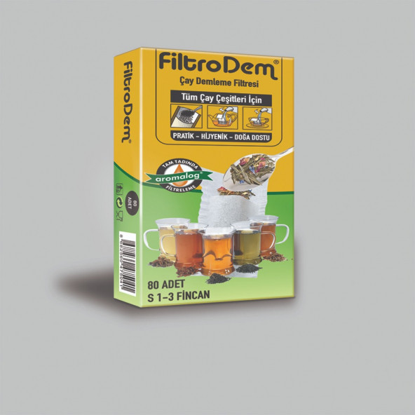 Filtrodem S (1-3 Fincan) Çay Demleme Poşeti (80 Adet)