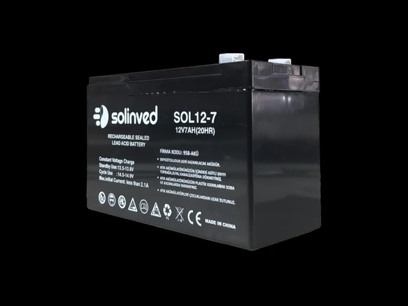 12V 7AH Ups Ve Alarm Aküsü - Resim 4