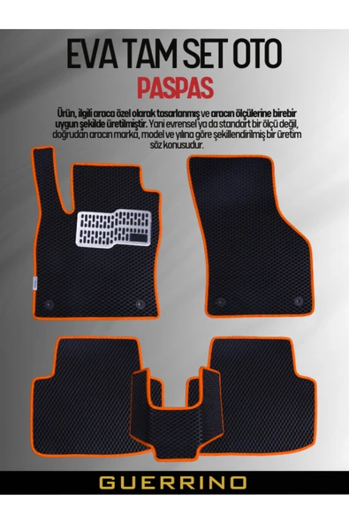 ALFA ROMEO 156-(1997-2006) İÇİN EVA İÇ PASPAS TAKIMI (METAL TOPUKLUK DAHİL) ürün görseli