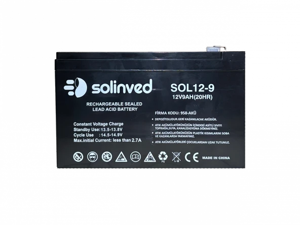 12V 9AH Ups Ve Alarm Aküsü ürün görseli