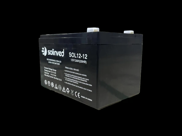 12V 12AH Ups Ve Alarm Aküsü - Resim 3