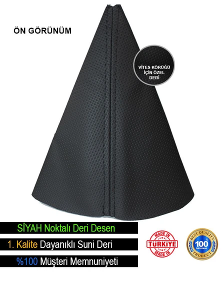 Alfa Romeo GT Siyah Nokta Desenli Deri Spor Dikiş Vites Körüğü ürün görseli 1