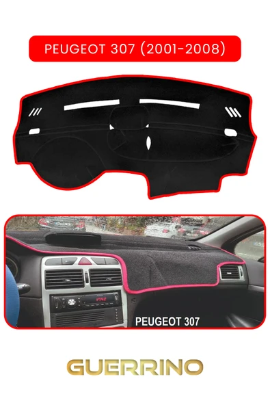 PEUGEOT 307 (2001-2008)TORDİDO KORUMA KILIFI KIRMIZI KENAR ürün görseli