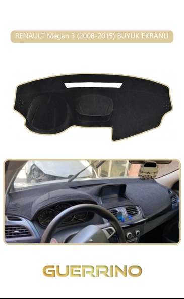 RENAULT Megan 3 (2008-2015) BUYUK EKRANLITORDİDO KORUMA KILIFI BEJ KENAR ürün görseli