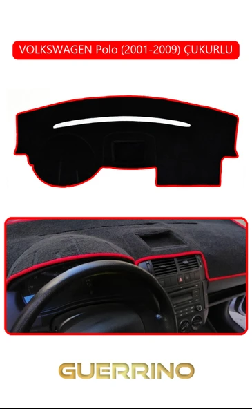 VOLKSWAGEN Polo (2001-2009) ÇUKURLUTORDİDO KORUMA KILIFI KIRMIZI KENAR ürün görseli