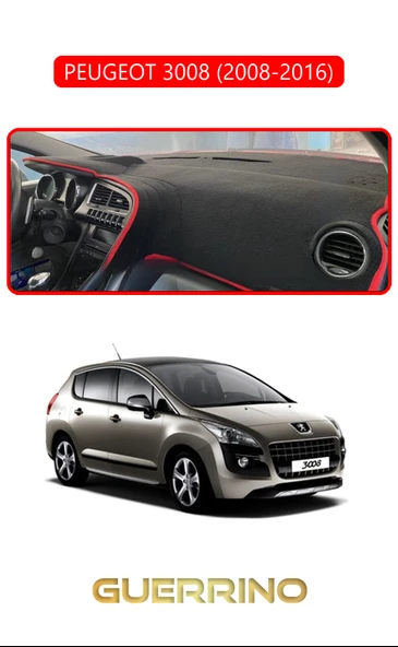 PEUGEOT 3008 (2008-2016)TORDİDO KORUMA KILIFI KIRMIZI KENAR ürün görseli