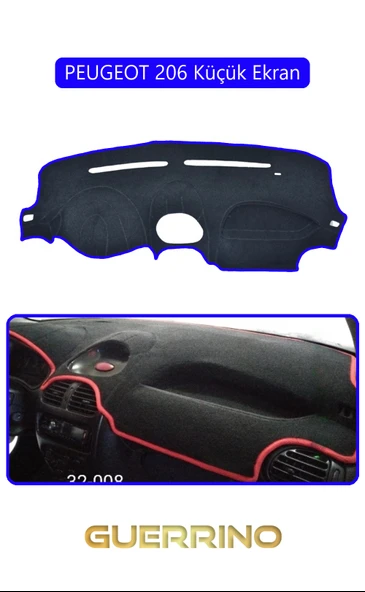 PEUGEOT 206 Küçük EkranTORDİDO KORUMA KILIFI MAVİ KENAR ürün görseli