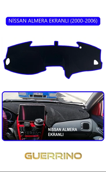 NİSSAN ALMERA EKRANLI 2000-2006TORDİDO KORUMA KILIFI MAVİ KENAR ürün görseli 1