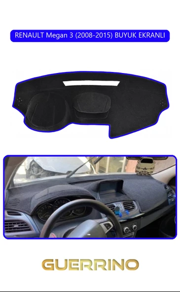 RENAULT Megan 3 (2008-2015) BUYUK EKRANLITORDİDO KORUMA KILIFI MAVİ KENAR ürün görseli