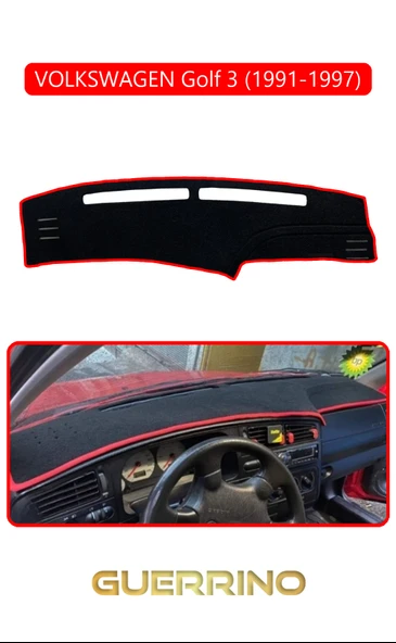VOLKSWAGEN Golf 3 / Vento / Jetta (1991-1997)TORDİDO KORUMA KILIFI KIRMIZI KENAR ürün görseli 1