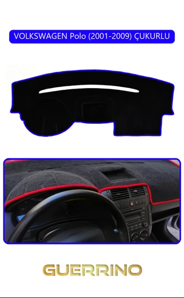 VOLKSWAGEN Polo (2001-2009) ÇUKURLUTORDİDO KORUMA KILIFI MAVİ KENAR ürün görseli