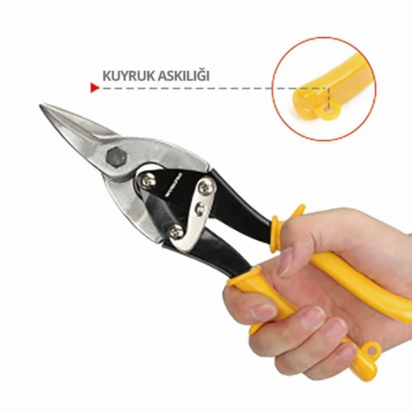 WORKPRO WP200001 250mm 3 Parça Sağ/Sol/Düz Profesyonel Kaportacı Makası - Resim 10