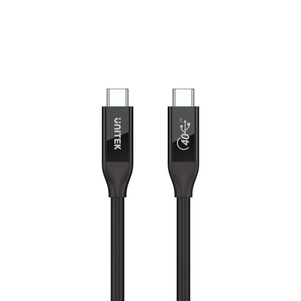 UNITEK USB4 THUNDERBOLT KABLO 0.8MT(C14100BK-0.8M) - Resim 3