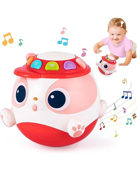 Babycim Hacıyatmaz Sevimli Davul Kırmızı - Resim 3