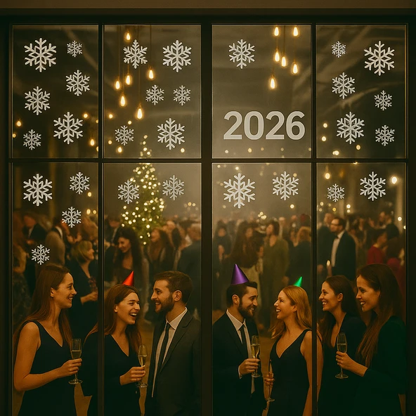 yılbaşı kartaneleri beyaz ,yılbaşı stickerları,kartanesi sticker 100 adet - Resim 2