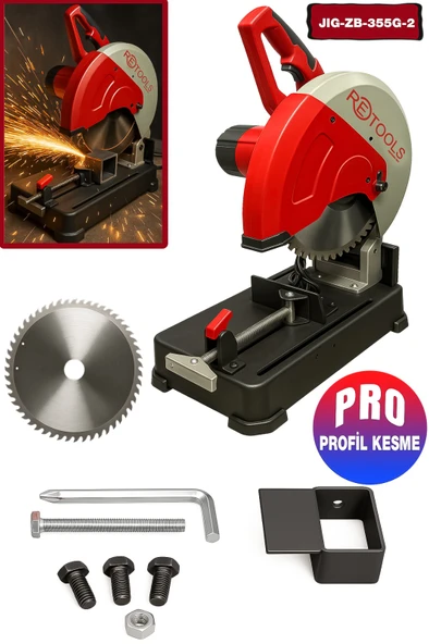RETOOLS JIG-ZB-355G-2 BORDO ELMAS UÇLU PROFİL KESME MAKİNASI ürün görseli 1