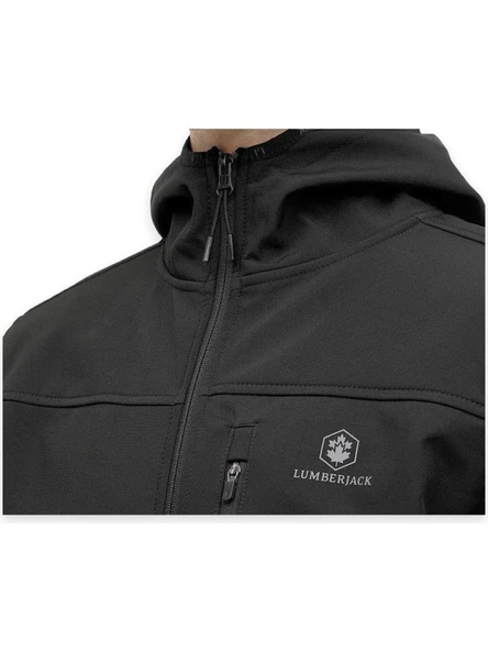 LUMBERJACK BSC SFTSHELL 4PR ANTRASİT SUİTİCİ OUTDOOR CASUAL SPOR MONT - Resim 6
