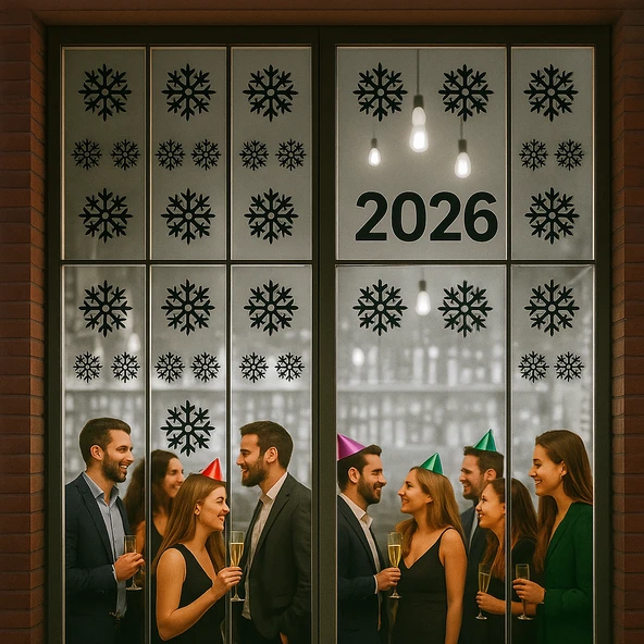 yılbaşı kartaneleri siyah ,yılbaşı stickerları,kartanesi sticker 60 adet ürün görseli