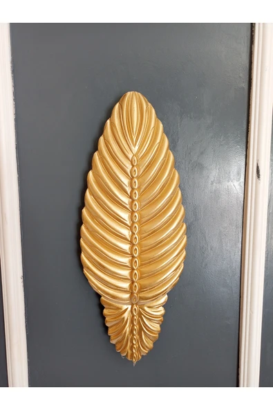 ASZEN Gold Dekoratif Kabartma LED Duvar Apliği 48x22 cm 9 wolt pilli - Resim 4