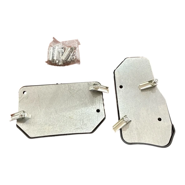 Universal Otomatik Metal Pedal Seti 2 Parça Krom Siyah - Resim 2