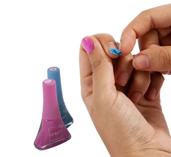 Lukky Soyulabilir Oje - Konfeti Serisi Fuşya - Resim 6