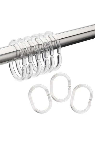 Prima Nova Perde Boru Halkası Plastik Şeffaf ürün görseli