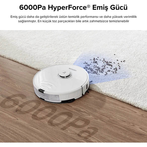 S8 Sonic Mopping Akıllı Robot Süpürge S8 Beyaz - Resim 3