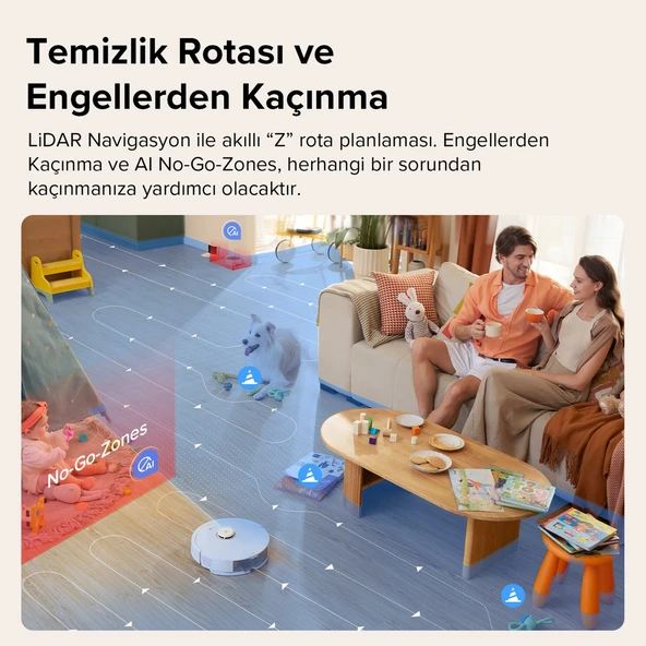 Vacuum Cleanner Q8 Max Robot Süpürge Beyaz - Resim 5