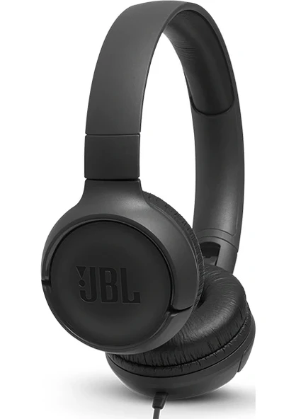 JBL T500 Mikrofonlu Kablolu Kulaküstü Siyah Kulaklık(Kutu Hasarlı) ürün görseli 1