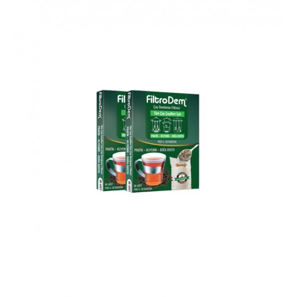 Filtrodem Çay Demleme Filtesi Çay Filtresi Pro (10-30 Fincan) - 2'li Paket