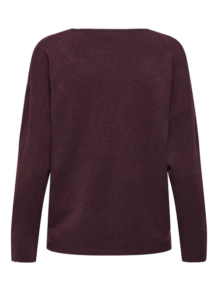 ONLY V Yaka Örme Bayan Kazak 15224360 - Resim 7