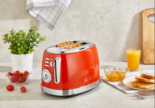 Zln7040 Elektrikli Ekmek Kızartma Makinası Retro - Resim 4