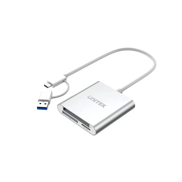 UNITEK USB-C/A TO HAFIZA KART OKUYUCU SD/CF/MICRO SD 5GBPS (Y-9313D) ürün görseli 1